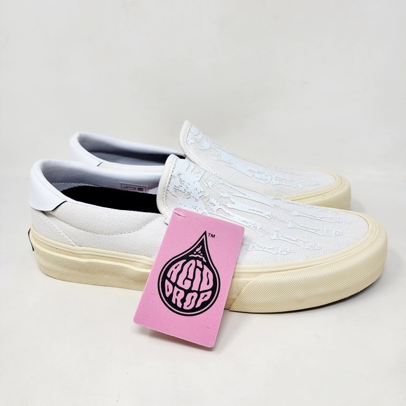 Straye Ventura Cream X-Ray 3D Acid Drop Slip On Skate Shoes - Picture 2 of 8